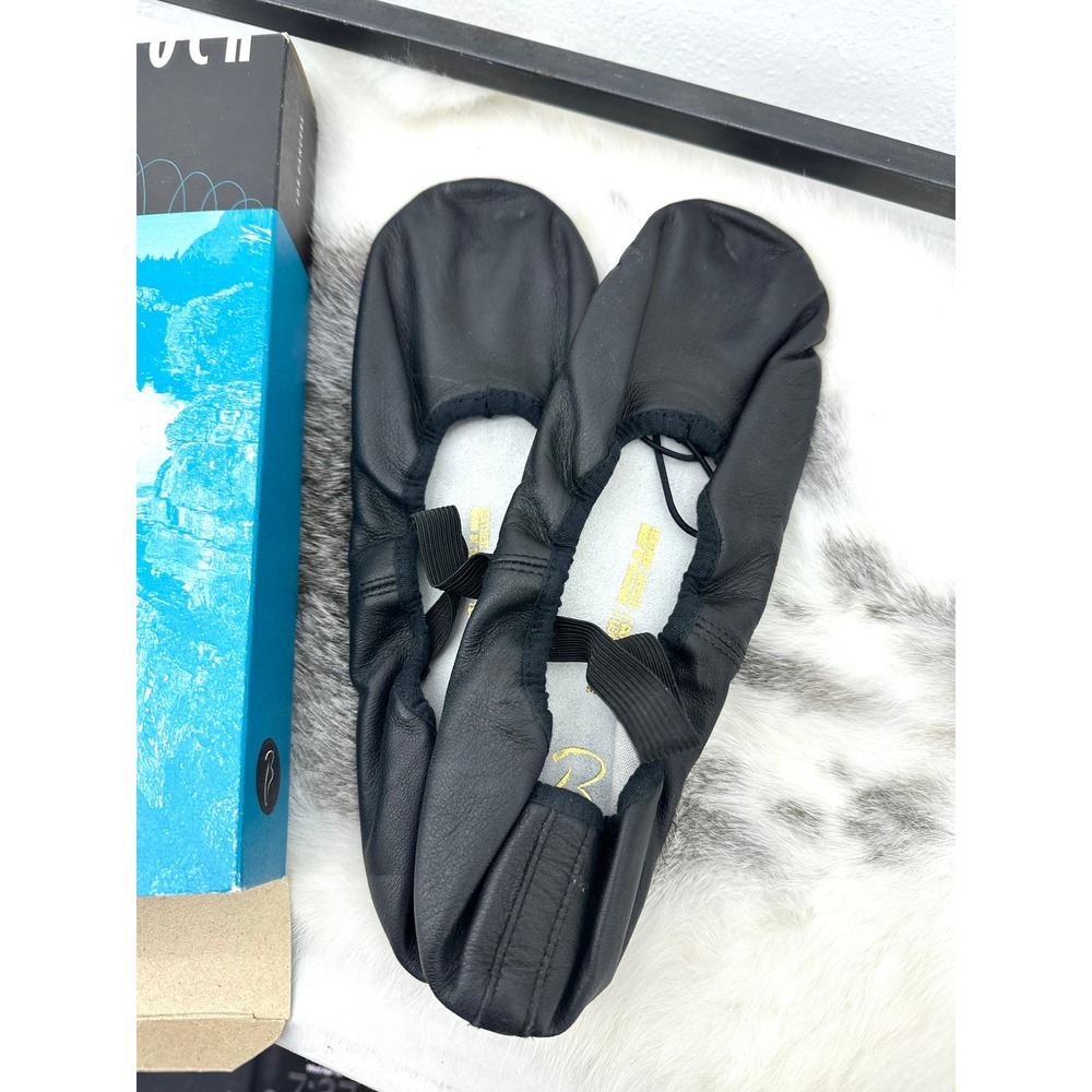 New Vintage Bloch ballet black 8 B S0205L dansoft soft leather sole dance shoe